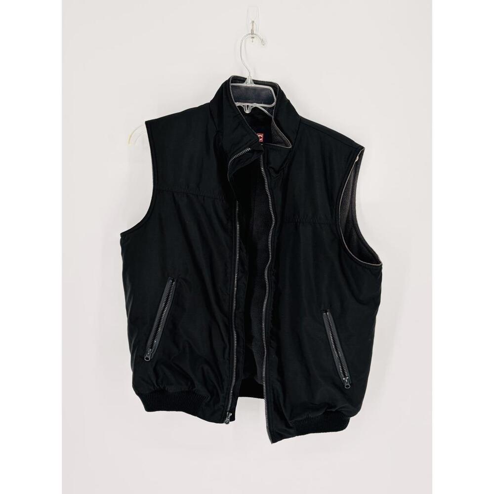 Chaps Black Fleece Lined Vest‎ Regular L Polyester